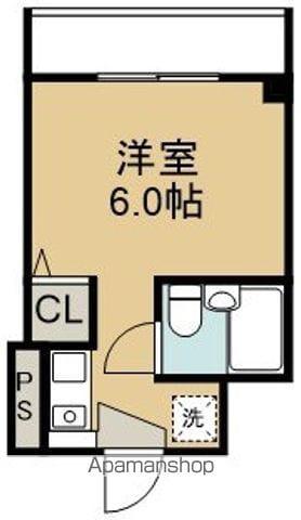 スカイコート函館(ワンルーム/4階)の間取り写真