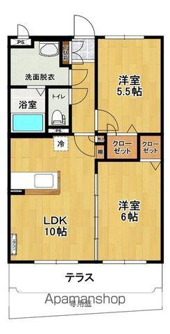 さくらマンション(2LDK/1階)の間取り写真
