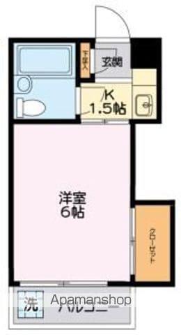 シブヤハイツ(1K/2階)の間取り写真