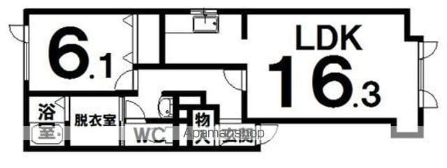 コーポA・K(1LDK/1階)の間取り写真
