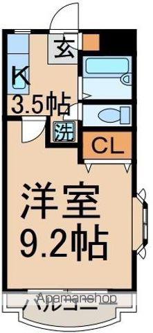 カーサ恵(1DK/1階)の間取り写真