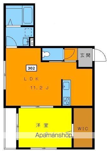 高円寺パレスマンション(1LDK/3階)の間取り写真