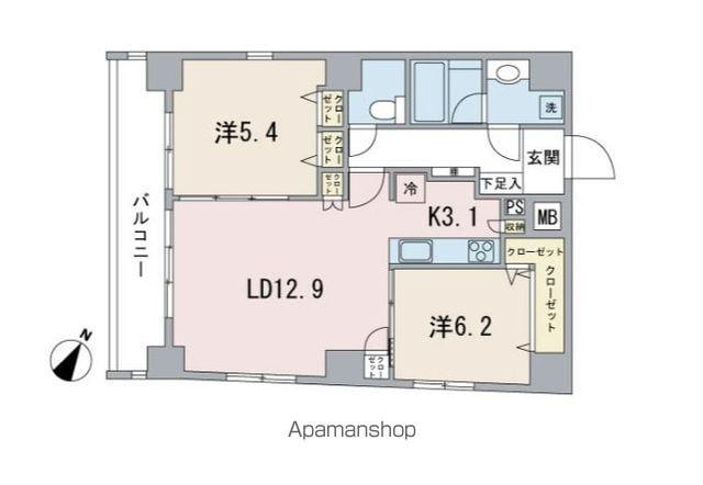 メイクスデザイン茅場町(2LDK/7階)の間取り写真