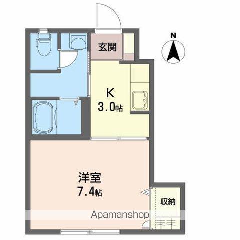 カーサ・デ・キオンA(1LDK/1階)の間取り写真