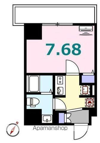 シュガール浜松町(1K/8階)の間取り写真