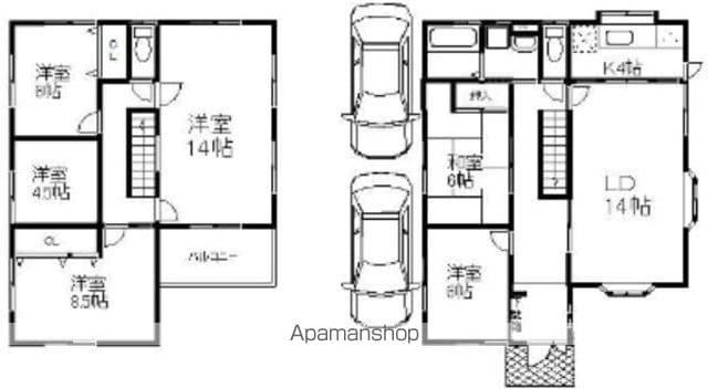 東海道本線 瀬田駅(滋賀) 徒歩15分 2階建 築29年(6LDK)の間取り写真