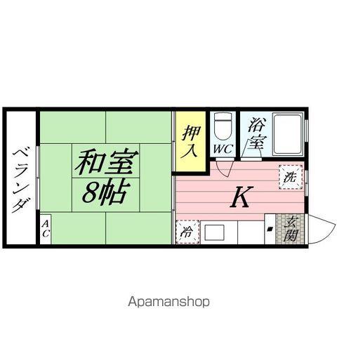 コーポ青柳(1K/2階)の間取り写真