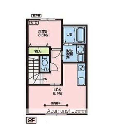 オークC(1LDK/2階)の間取り写真