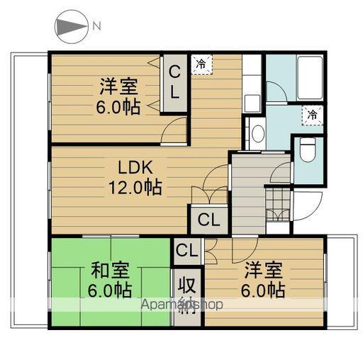 レジデンス光和115(3LDK/2階)の間取り写真