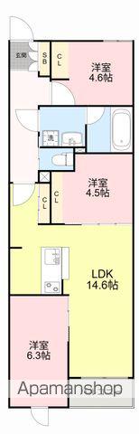 宮千代3丁目AP(3LDK/3階)の間取り写真