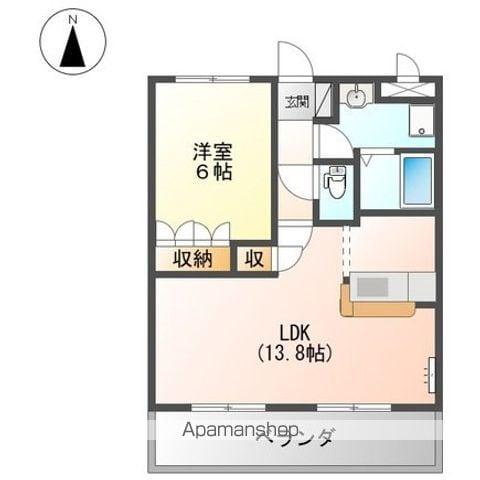 HARVEST(1LDK/2階)の間取り写真