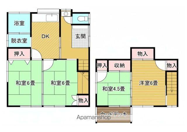 信越本線 越後石山駅 徒歩22分 2階建 築41年(4DK)の間取り写真
