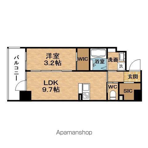 FIRSTFIOREUMEDAイースト(1LDK/3階)の間取り写真