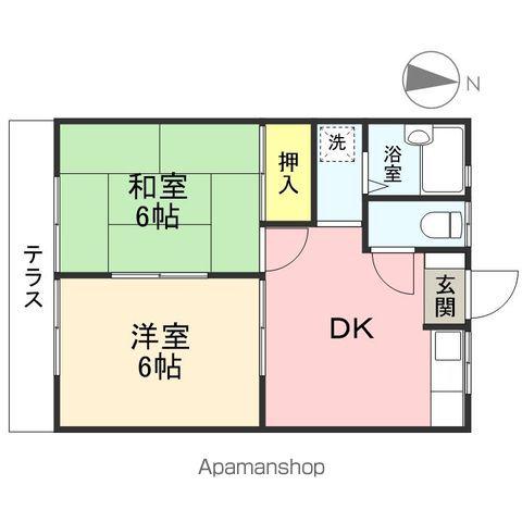 メゾンルミエール(2DK/1階)の間取り写真