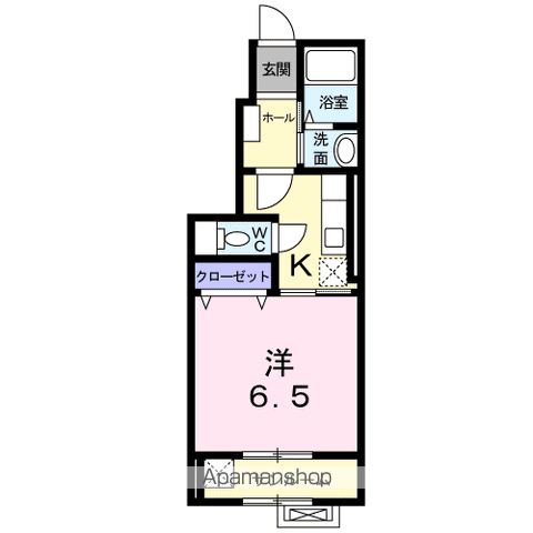 イーストガーデン(1K/1階)の間取り写真