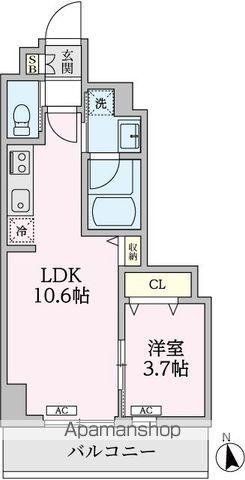 豊玉カームマンションウエスト(1LDK/1階)の間取り写真