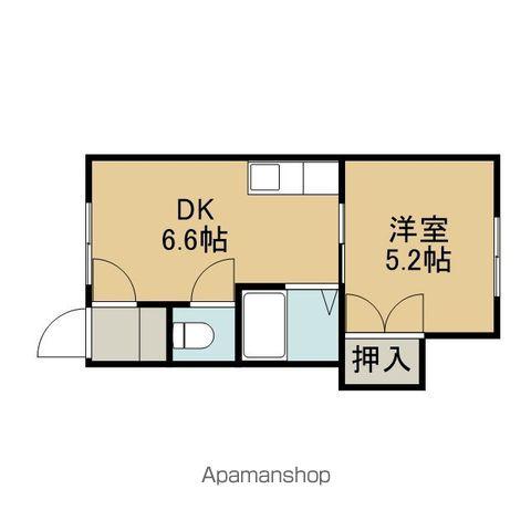 ジェーハイツ千歳住吉3(1DK/2階)の間取り写真