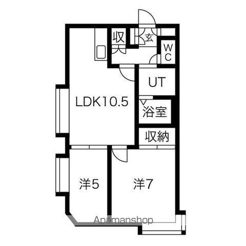 メゾンデューシーニュⅡ(2LDK/1階)の間取り写真