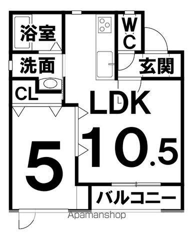 クラシオンハイツ(1LDK/2階)の間取り写真