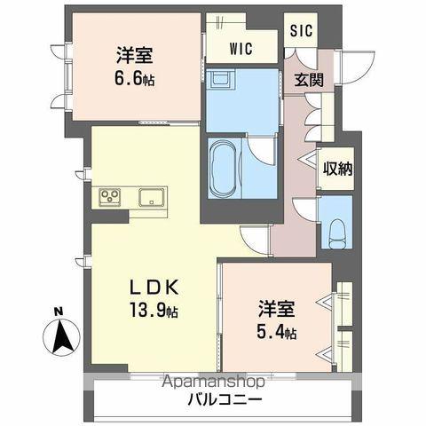 パークレジデンス香久池(2LDK/3階)の間取り写真