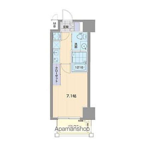 ライブコート千種(1K/6階)の間取り写真