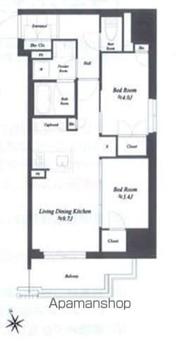 THE GATEHOUSE浅草雷門(2LDK/5階)の間取り写真