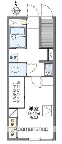 レオパレスメープル(1K/1階)の間取り写真