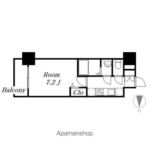 アドバンス名古屋アウリィ(1K/13階)の間取り写真