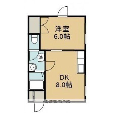 グランディール昭和(1DK/2階)の間取り写真