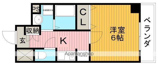 ロイヤルクイーンズパーク蛍池(1K/8階)の間取り写真