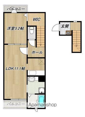 リゾートハイムN(1LDK/2階)の間取り写真