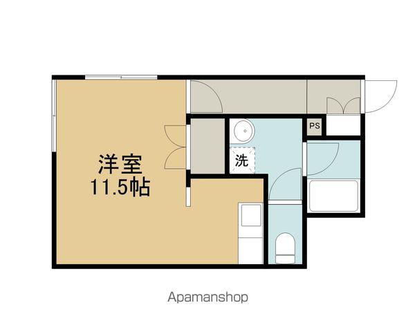 クリスタルハーモニー27号棟(1K/2階)の間取り写真
