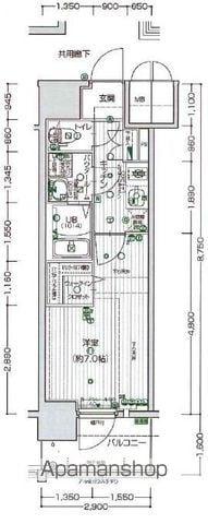 エスリード ザ・レガリア新栄ALTAIER(1K/6階)の間取り写真