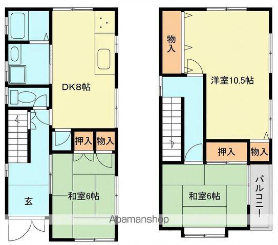 東海道本線 草津駅(滋賀) 徒歩36分 2階建 築37年(3DK)の間取り写真