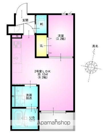 REGALEST 祐光(1LDK/3階)の間取り写真