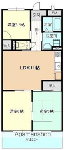メゾンルミエール(3LDK/2階)の間取り写真