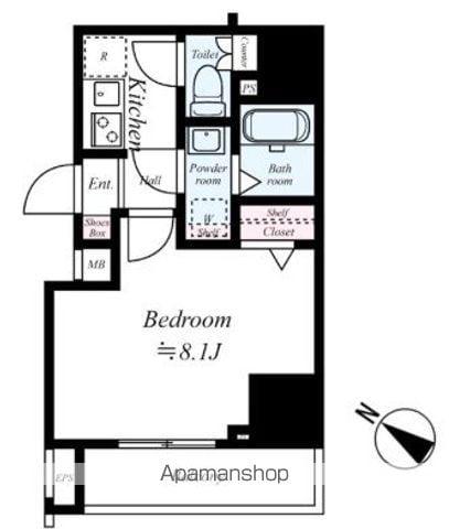 AXAS HYS板橋区役所前(1K/13階)の間取り写真