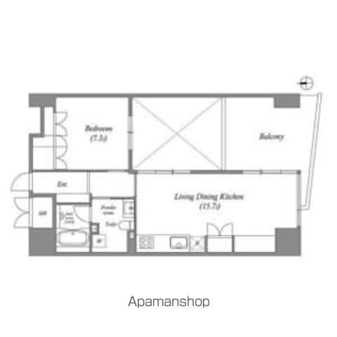 エスティメゾン葵(1LDK/9階)の間取り写真