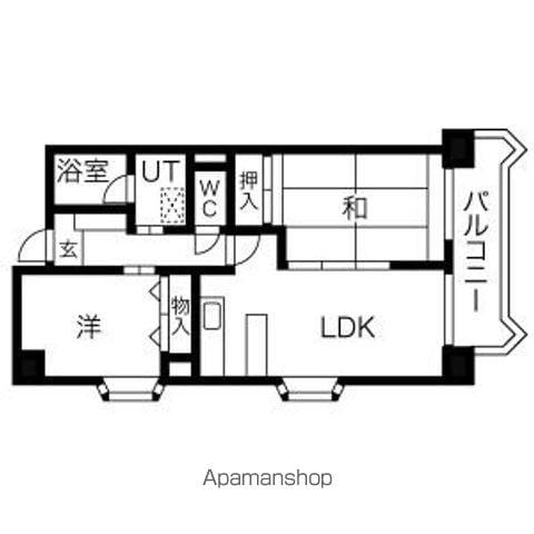 キャステール安倍館(2LDK/5階)の間取り写真