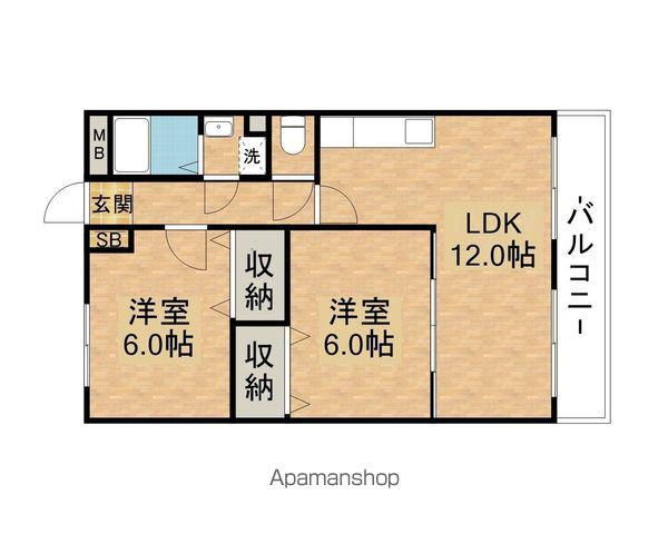 グレースランド(2LDK/3階)の間取り写真