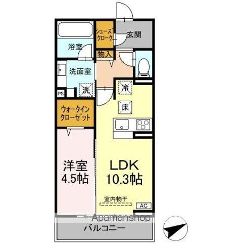 CE IL SOLE(1LDK/3階)の間取り写真