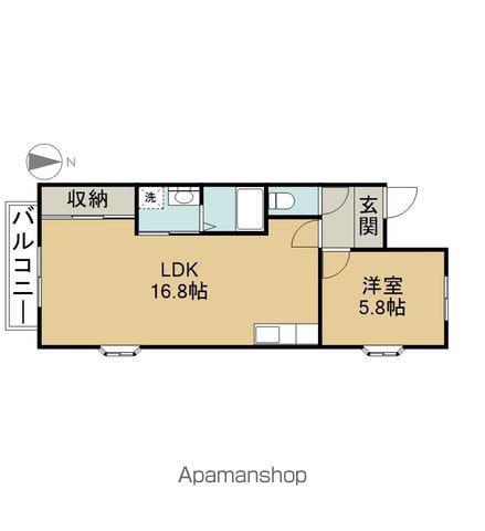 ハイムエル(1LDK/1階)の間取り写真
