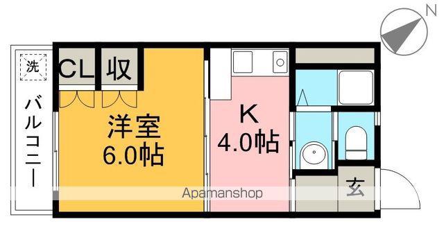 コスモハイツ高須2C(1K/3階)の間取り写真