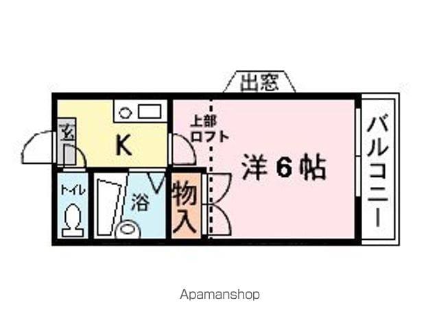 パールコート(1K/2階)の間取り写真