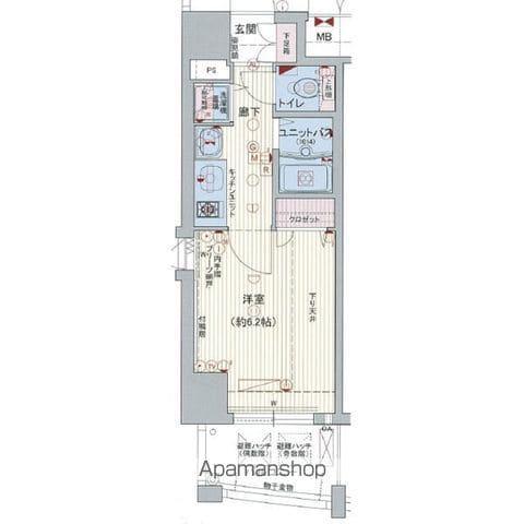 プレサンス泉シティアーク(1K/8階)の間取り写真