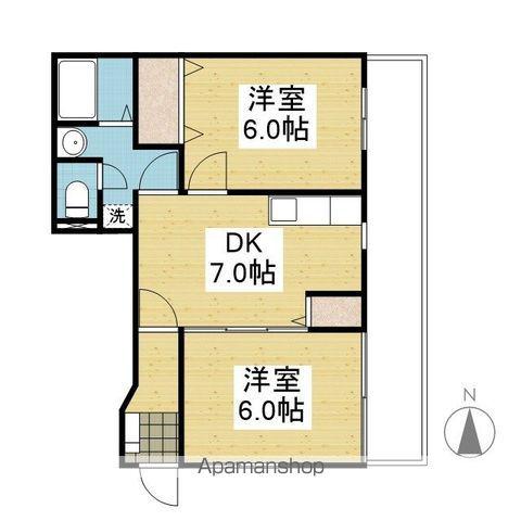 サンセール(2DK/1階)の間取り写真
