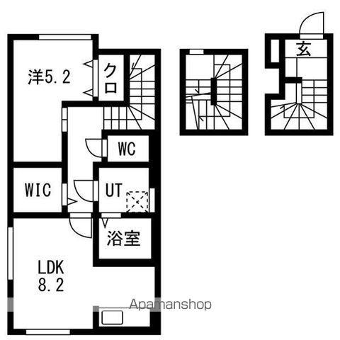 GRANDIR城北(1LDK/3階)の間取り写真