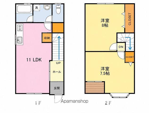ラピス京泊(2LDK)の間取り写真