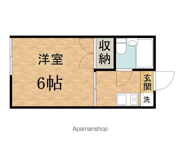 コーポ七生(1K/1階)の間取り写真