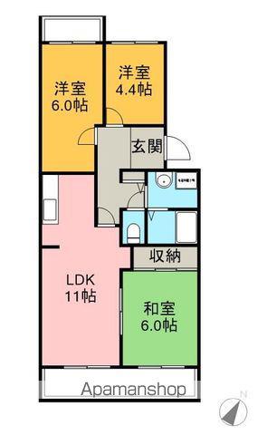 エステイタスTO1(3LDK/1階)の間取り写真